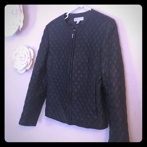 Casual Corner Black Leather Jacket